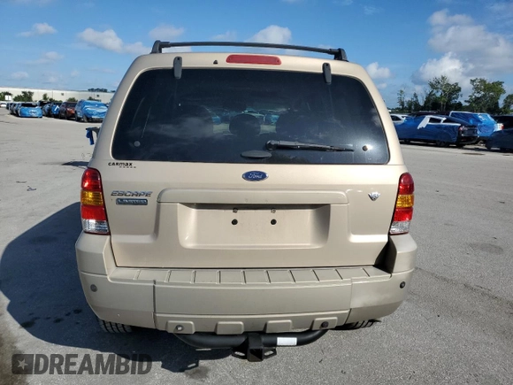2007 Ford Escape Limited with VIN 1FMCU04177KA09776, listed as a Copart auction lot 60784535 with 175,679 mi miles and Salvage title. Bid and sale history available at DreamBid. Image 6.