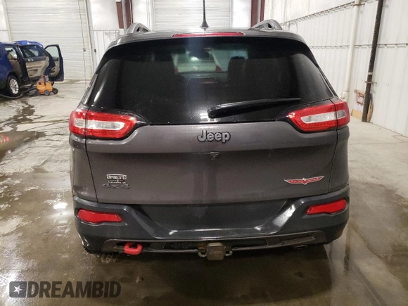 2017 Jeep Cherokee Trailhawk L Plus with VIN 1C4PJMBS0HD225346, listed as a Copart auction lot 85757134 with 81,810 mi miles and Salvage Title. Bid and sale history available at carsss.com. Image 6.
