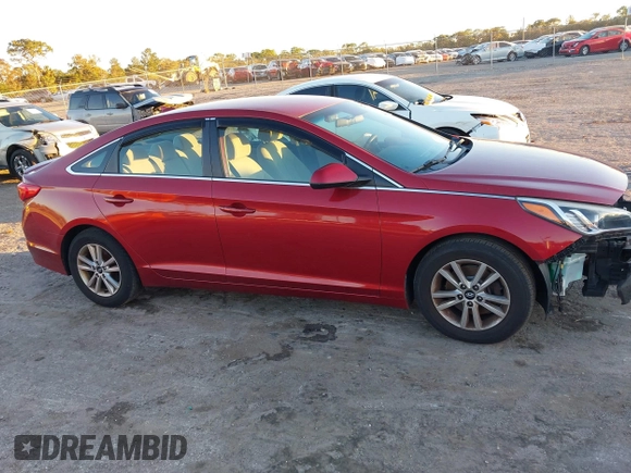 2015 Hyundai Sonata 2.4L SE with VIN 5NPE24AF2FH197761, listed as a IAAI auction lot 41088510 with 102,785 mi miles. Bid and sale history available at carsss.com. Image 14.