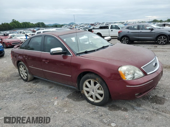 2005 Ford Five Hundred Limited with VIN 1FAFP25195G136277, listed as a Copart auction lot 55783125 with Not provided miles and Salvage title. Bid and sale history available at DreamBid. Image 4.