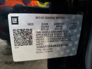 2019 Cadillac CTS Luxury RWD with VIN 1G6AR5SXXK0147742, listed as a Copart auction lot 81491304 with 23,056 mi miles and Salvage Title. Bid and sale history available at DreamBid. Image 13.