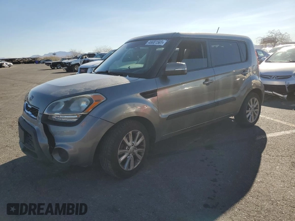 2012 Kia Soul + with VIN KNDJT2A6XC7450261, listed as a Copart auction lot 46681565 with 224,883 mi miles and Salvage Title. Bid and sale history available at carsss.com. Image 1.