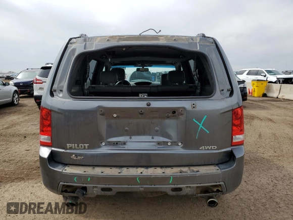 2011 Honda Pilot EX-L with VIN 5FNYF4H57BB026706, listed as a Copart auction lot 51167665 with 166,396 mi miles and Salvage Title. Bid and sale history available at DreamBid. Image 6.