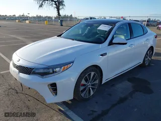 2016 Kia Optima SXL Turbo with VIN 5XXGV4L20GG023095, listed as a IAAI auction lot 41580598 with 155,002 mi miles. Bid and sale history available at carsss.com. Image 2.