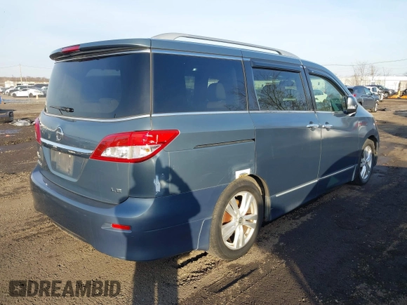 2012 Nissan Quest SL with VIN JN8AE2KP9C9047446, listed as a IAAI auction lot 41666410 with 153,719 mi miles and . Bid and sale history available at carsss.com. Image 4.