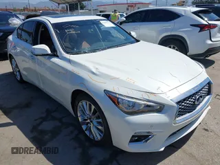 2024 Infiniti Q50 Luxe with VIN JN1EV7BP5RM601925, listed as a IAAI auction lot 42261752 with 1,511 mi miles and . Bid and sale history available at DreamBid. Image 1.