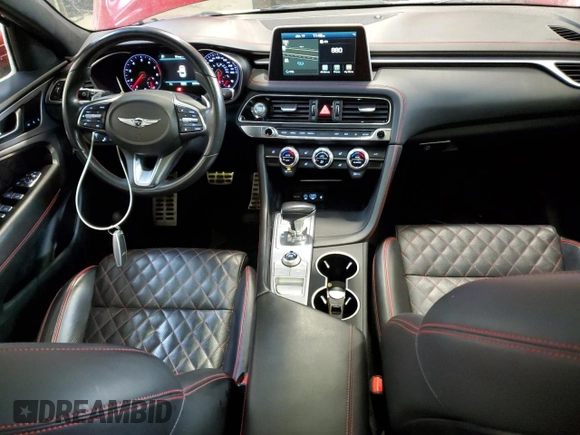2021 Genesis G70 3.3T with VIN KMTG74LE9MU066040, listed as a Copart auction lot 89327485 with 69,315 mi miles and Clean Title. Bid and sale history available at carsss.com. Image 8.