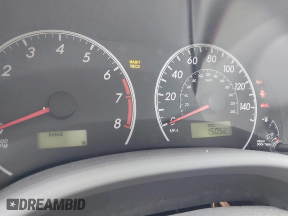 2010 Toyota Corolla with VIN 2T1BU4EEXAC317560, listed as a IAAI auction lot 42310585 with 150,589 mi miles and . Bid and sale history available at DreamBid. Image 7.