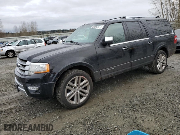 2016 Ford Expedition Max Platinum with VIN 1FMJK1MT2GEF36451, listed as a Copart auction lot 50147645 with 112,553 mi miles and Salvage title. Bid and sale history available at DreamBid. Image 1.
