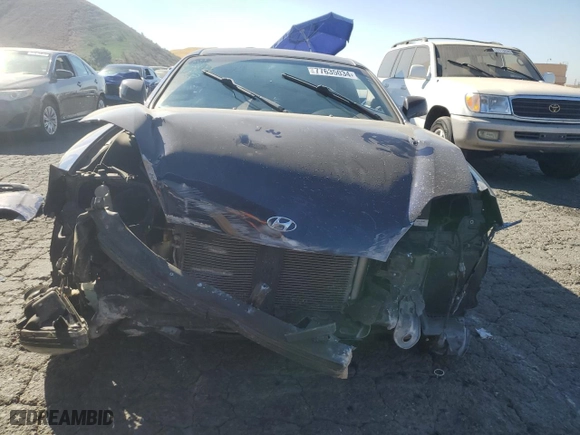 2004 Hyundai Tiburon GT with VIN KMHHN65FX4U108253, listed as a Copart auction lot 77635034 with 34,170 mi miles and Salvage Title. Bid and sale history available at carsss.com. Image 5.