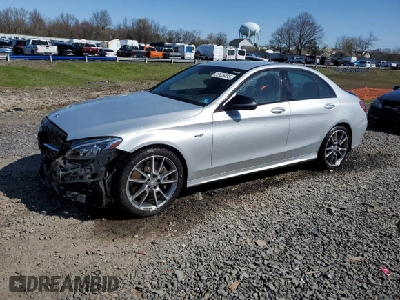 2016 Mercedes-Benz C 450 AMG with VIN 55SWF6EB4GU133361, listed as a Copart auction lot 52425485 with 101,079 mi miles and Salvage title. Bid and sale history available at DreamBid. Image 1.