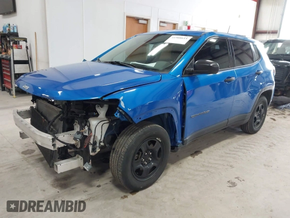 2019 Jeep Compass Sport with VIN 3C4NJCAB6KT649781, listed as a IAAI auction lot 41908611 with 117,479 mi miles and . Bid and sale history available at DreamBid. Image 17.