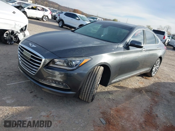 2017 Genesis G80 5.0L Ultimate with VIN KMHGN4JF0HU207725, listed as a IAAI auction lot 40953010 with 84,738 mi miles. Bid and sale history available at carsss.com. Image 17.