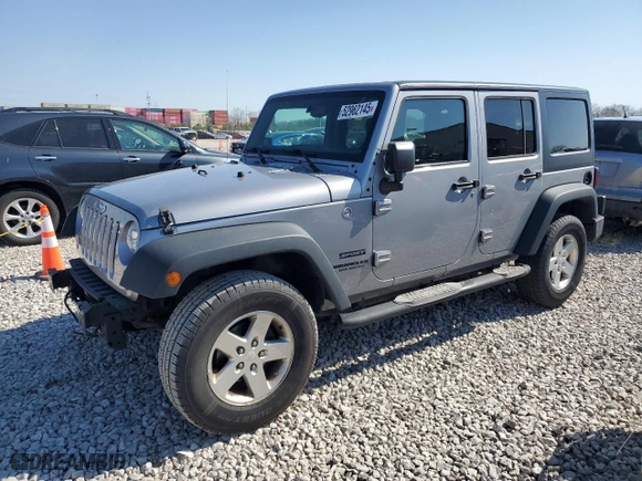 2017 Jeep Wrangler Unlimited Sport with VIN 1C4BJWDG0HL574026, listed as a Copart auction lot 52962145 with 280,127 mi miles and Salvage Title. Bid and sale history available at carsss.com. Image 1.