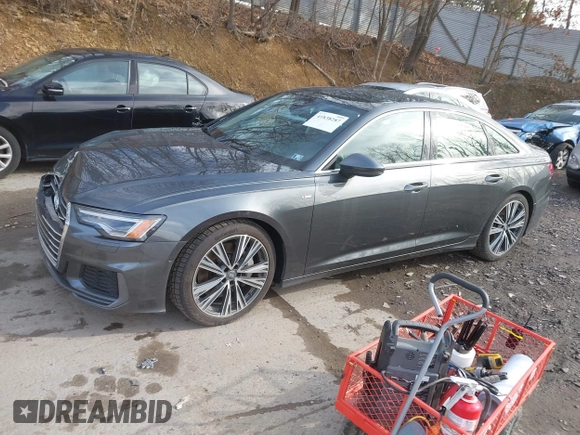 2019 Audi A6 Premium Plus with VIN WAUL2AF25KN109319, listed as a IAAI auction lot 41838287 with 61,556 mi miles. Bid and sale history available at carsss.com. Image 2.