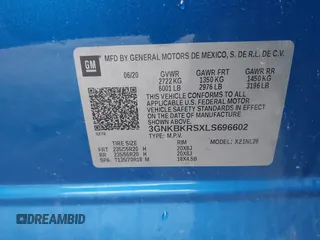 2020 Chevrolet Blazer RS z VIN 3GNKBKRSXLS696602, wystawiony jako IAAI lot #41954755 z przebiegiem 34 759 mil mil oraz . Historia ofert i sprzedaży dostępna na DreamBid. Obrazek 9.