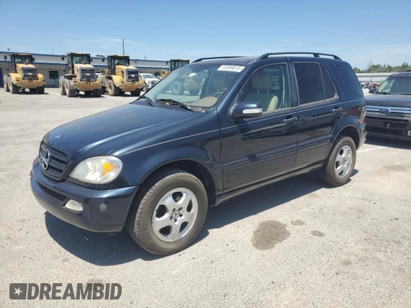 2004 Mercedes-Benz M 350 with VIN 4JGAB57EX4A501504, listed as a Copart auction lot 55389015 with 156,361 mi miles and Clean Title. Bid and sale history available at carsss.com. Image 1.