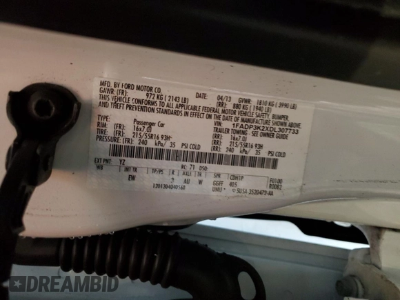 2013 Ford Focus SE with VIN 1FADP3K2XDL307733, listed as a Copart auction lot 47237275 with 154,915 mi miles and Salvage Title. Bid and sale history available at carsss.com. Image 14.