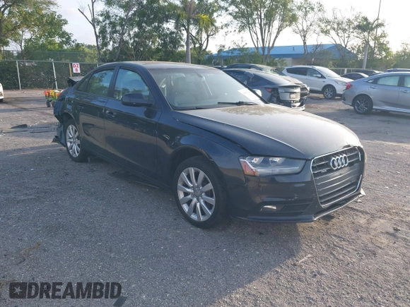 2014 Audi A4 Premium z VIN WAUDFAFL4EN029564, wystawiony jako IAAI lot #41907949 z przebiegiem 111 740 mil mil oraz . Historia ofert i sprzedaży dostępna na DreamBid. Obrazek 1.