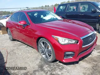 2015 Infiniti Q50 Premium with VIN JN1BV7AP8FM353900, listed as a IAAI auction lot 41748581 with 152,480 mi miles. Bid and sale history available at carsss.com. Image 1.