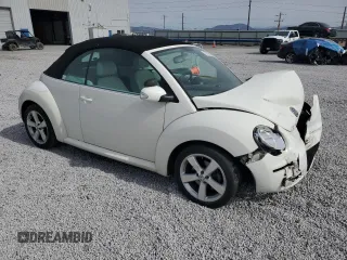 2007 Volkswagen Beetle Triple White with VIN 3VWFF31Y07M417301, listed as a Copart auction lot 53110605 with Not Provided miles and Salvage Title. Bid and sale history available at DreamBid. Image 4.