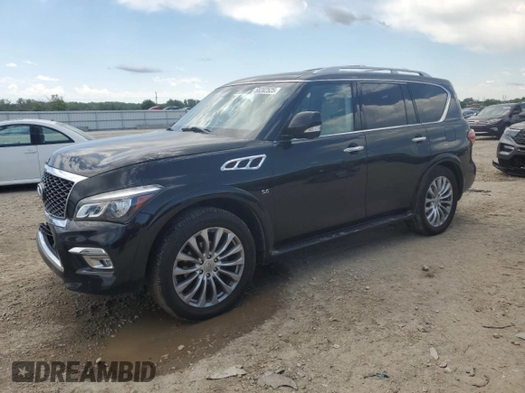 2017 Infiniti QX80 with VIN JN8AZ2NE7H9154114, listed as a Copart auction lot 58202525 with 155,750 mi miles and Salvage title. Bid and sale history available at DreamBid. Image 1.