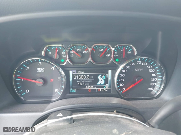 2016 Chevrolet Silverado 1500 LT with VIN 1GCRCREC1GZ118201, listed as a IAAI auction lot 40615949 with 170,050 mi miles. Bid and sale history available at carsss.com. Image 7.