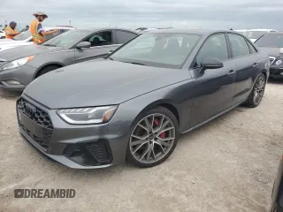 2023 Audi S4 Premium Plus z VIN WAUB4AF40PA015189, wystawiony jako Copart lot #76476484 z przebiegiem Nie podano mil oraz Nie do naprawy • Non repairable. Historia ofert i sprzedaży dostępna na DreamBid. Obrazek 1.