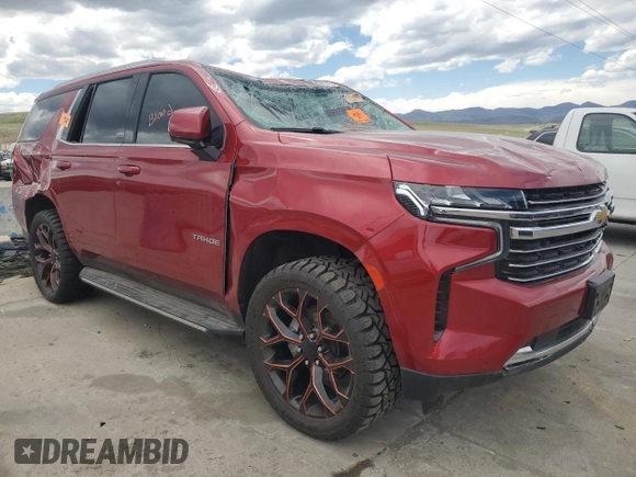 2022 Chevrolet Tahoe LT z VIN 1GNSCNKD8NR107255, wystawiony jako Copart lot #49085035 z przebiegiem Nie podano mil oraz Szkoda całkowita • Salvage title. Historia ofert i sprzedaży dostępna na DreamBid. Obrazek 4.