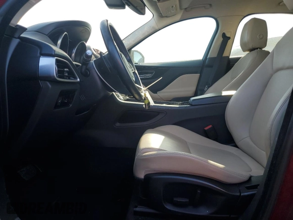 2017 Jaguar F-Pace 35t Premium with VIN SADCJ2BVXHA090332, listed as a Copart auction lot 55671435 with 92,443 mi miles and Salvage Title. Bid and sale history available at DreamBid. Image 7.