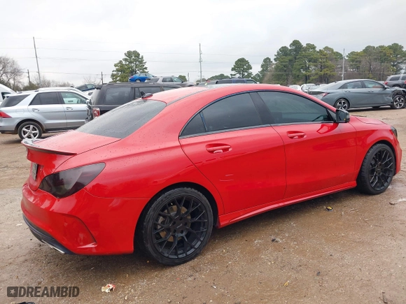 2018 Mercedes-Benz CLA with VIN WDDSJ4EB4JN608802, listed as a IAAI auction lot 41282694 with 80,582 mi miles. Bid and sale history available at carsss.com. Image 4.
