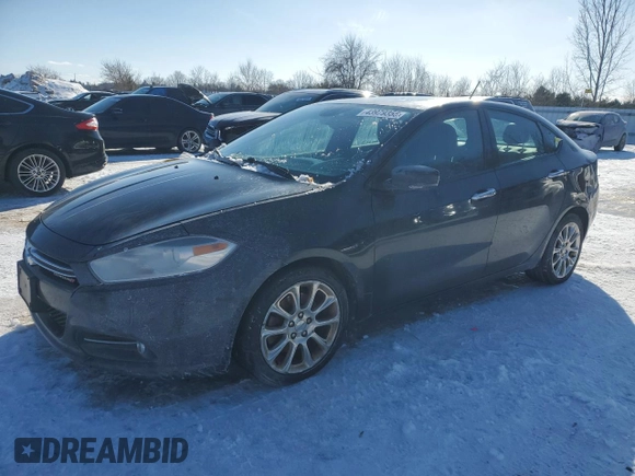 2013 Dodge Dart Limited with VIN 1C3CDFCH1DD132063, listed as a Copart auction lot 43979355 with 247,413 mi miles and Clean Title. Bid and sale history available at DreamBid. Image 1.