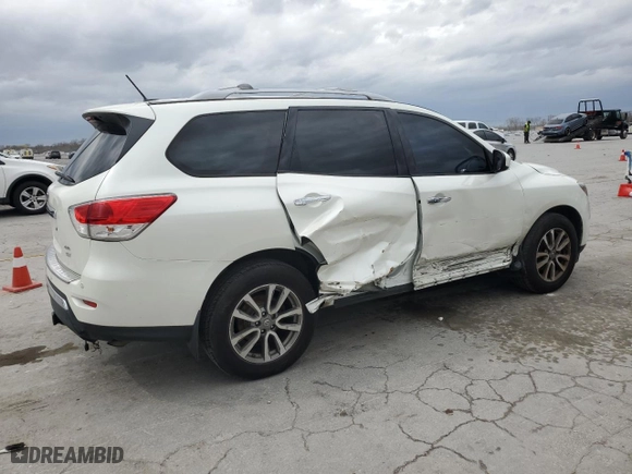 2015 Nissan Pathfinder S with VIN 5N1AR2MM7FC640678, listed as a Copart auction lot 49845035 with 117,846 mi miles and Salvage Title. Bid and sale history available at carsss.com. Image 3.