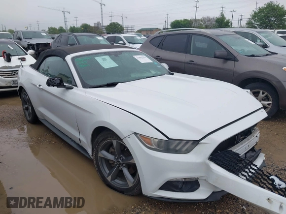 2015 Ford Mustang V6 with VIN 1FATP8EM9F5383523, listed as a IAAI auction lot 41892378 with 111,681 mi miles and . Bid and sale history available at DreamBid. Image 1.