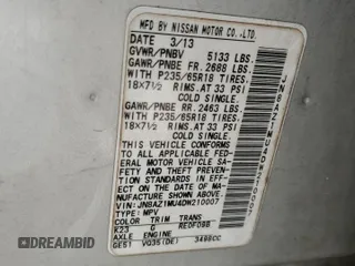2013 Nissan Murano SL with VIN JN8AZ1MU4DW210007, listed as a Copart auction lot 47432465 with 267,484 mi miles and Clean Title. Bid and sale history available at carsss.com. Image 13.