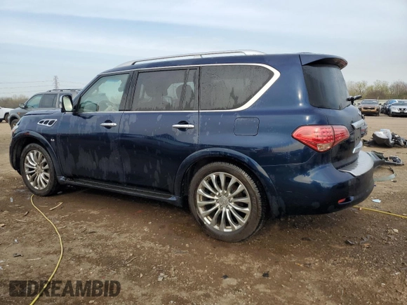 2015 Infiniti QX80 z VIN JN8AZ2NE3F9086651, wystawiony jako Copart lot #54015875 z przebiegiem 137 015 mil mil oraz Szkoda całkowita • Salvage title. Historia ofert i sprzedaży dostępna na DreamBid. Obrazek 2.