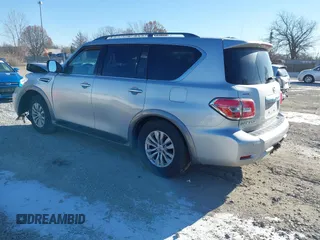 2017 Nissan Armada SV with VIN JN8AY2NC7H9505296, listed as a IAAI auction lot 41040388 with 1 mi miles. Bid and sale history available at carsss.com. Image 3.