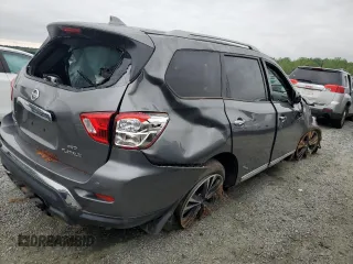 2019 Nissan Pathfinder Platinum with VIN 5N1DR2MM6KC651274, listed as a Copart auction lot 52737215 with 37,459 mi miles and Salvage title. Bid and sale history available at DreamBid. Image 3.