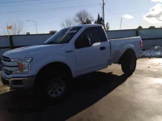 2018 Ford F-150 XL with VIN 1FTMF1E50JKD81901, listed as a Copart auction lot 43974875 with 59,973 mi miles and Salvage Title. Bid and sale history available at carsss.com. Image 1.