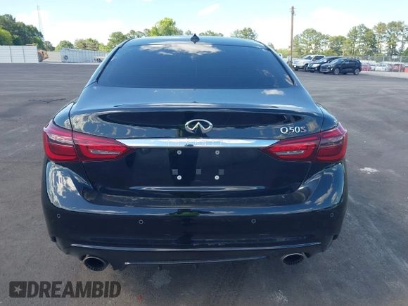 2018 Infiniti Q50 Red Sport 400 with VIN JN1FV7APXJM461106, listed as a IAAI auction lot 42347610 with 40,464 mi miles and . Bid and sale history available at DreamBid. Image 16.