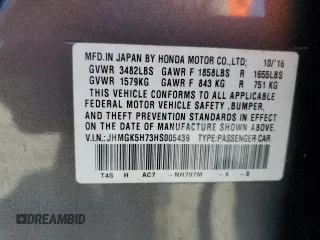 2017 Honda Fit EX with VIN JHMGK5H73HS005439, listed as a Copart auction lot 61263525 with 46,966 mi miles and Salvage title. Bid and sale history available at DreamBid. Image 13.