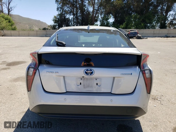 2017 Toyota Prius Two with VIN JTDKARFU4H3542555, listed as a Copart auction lot 61615895 with 52,600 mi miles and Salvage title. Bid and sale history available at DreamBid. Image 6.