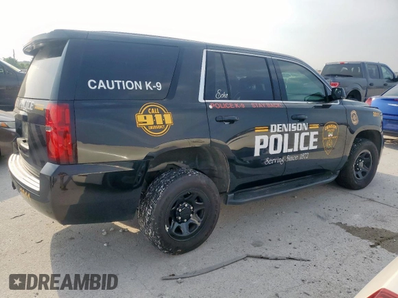 2020 Chevrolet Tahoe Commercial with VIN 1GNLCDEC7LR298228, listed as a Copart auction lot 57065475 with Not provided miles and Salvage title. Bid and sale history available at DreamBid. Image 3.