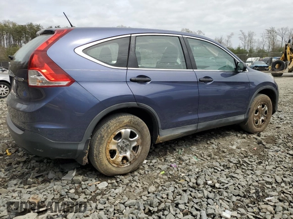 2014 Honda CR-V LX with VIN 2HKRM4H33EH684814, listed as a Copart auction lot 51582125 with 75,593 mi miles and Salvage Title. Bid and sale history available at carsss.com. Image 3.