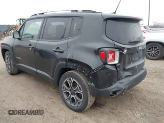 2015 Jeep Renegade Limited with VIN ZACCJADT2FPC15905, listed as a IAAI auction lot 41265558 with 140,727 mi miles and . Bid and sale history available at DreamBid. Image 3.