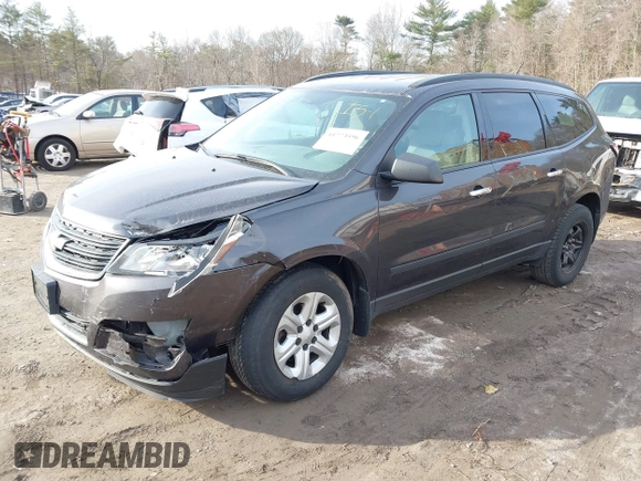 2015 Chevrolet Traverse LS z VIN 1GNKVFEDXFJ134436, wystawiony jako IAAI lot #41773596 z przebiegiem 156 326 mil mil oraz . Historia ofert i sprzedaży dostępna na DreamBid. Obrazek 18.