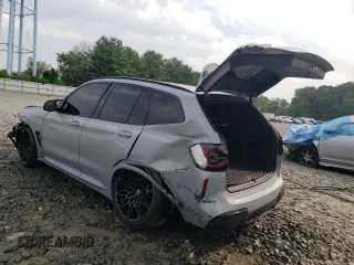 2022 BMW X3 M with VIN 5YM13EC0XN9J56822, listed as a Copart auction lot 49873974 with 7,396 mi miles and Salvage Title. Bid and sale history available at carsss.com. Image 2.
