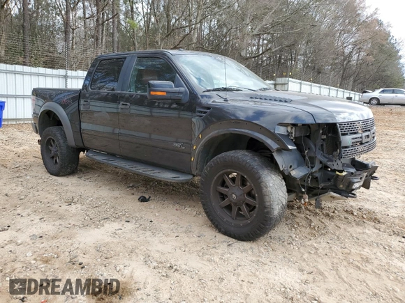 2014 Ford F-150 SVT Raptor with VIN 1FTFW1R64EFA49681, listed as a Copart auction lot 45182225 with 171,138 mi miles and Salvage Title. Bid and sale history available at carsss.com. Image 4.