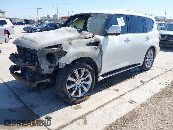2013 Infiniti QX56 with VIN JN8AZ2NF1D9530079, listed as a IAAI auction lot 41742583 with 165,795 mi miles. Bid and sale history available at carsss.com. Image 2.