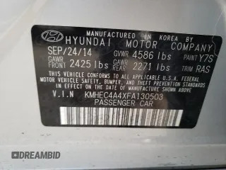 2015 Hyundai Sonata Hybrid Limited with VIN KMHEC4A4XFA130503, listed as a Copart auction lot 73388193 with 0 mi miles. Bid and sale history available at carsss.com. Image 13.